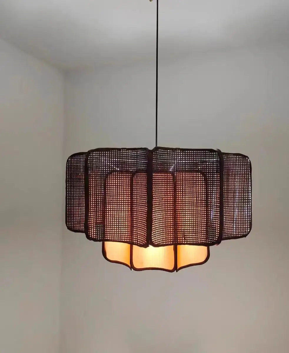 Stella - Wabi-Sabi Boho-Hängeleuchte aus Bambus