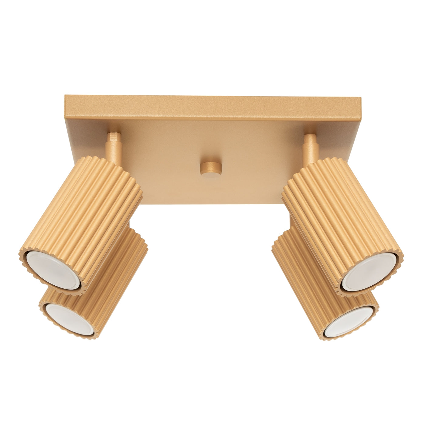 Radial - Goldene Deckenleuchte mit 4 Leuchten