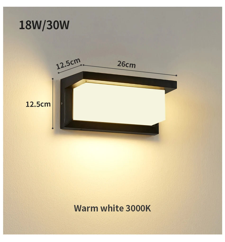Natura - IP65 LED-Außenwandleuchte mit Radarsensor