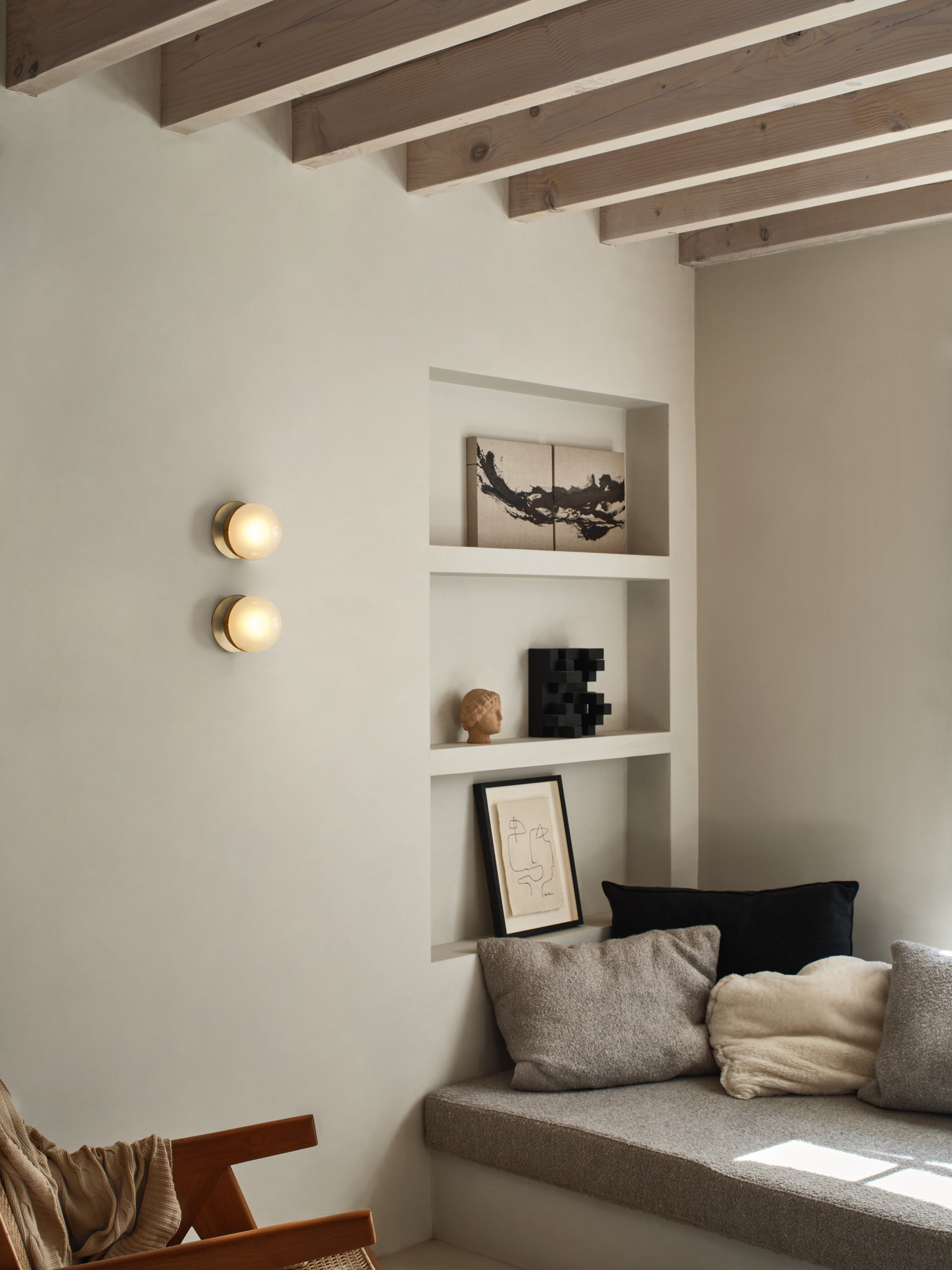 Metall/Glas - Designer-Wandleuchte, Metall/Glas