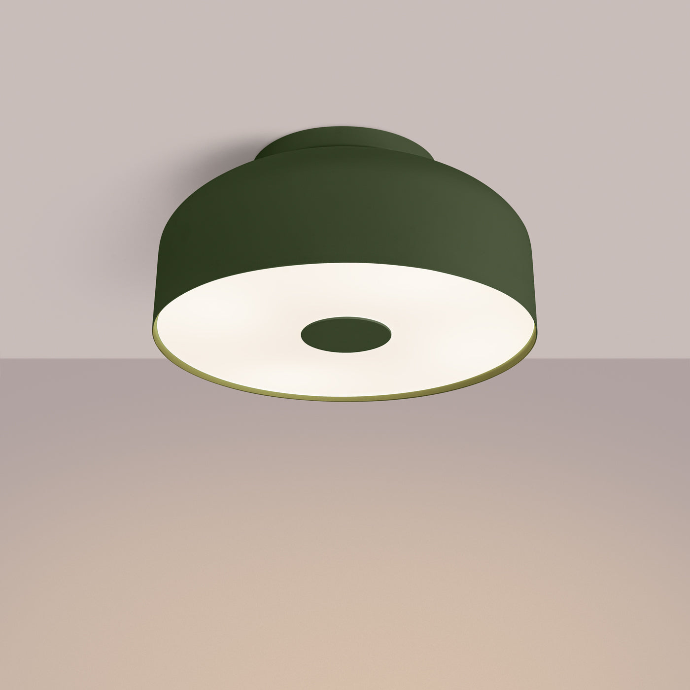 Aurela - Deckenlampe olivgrün rund 30 cm mit matter