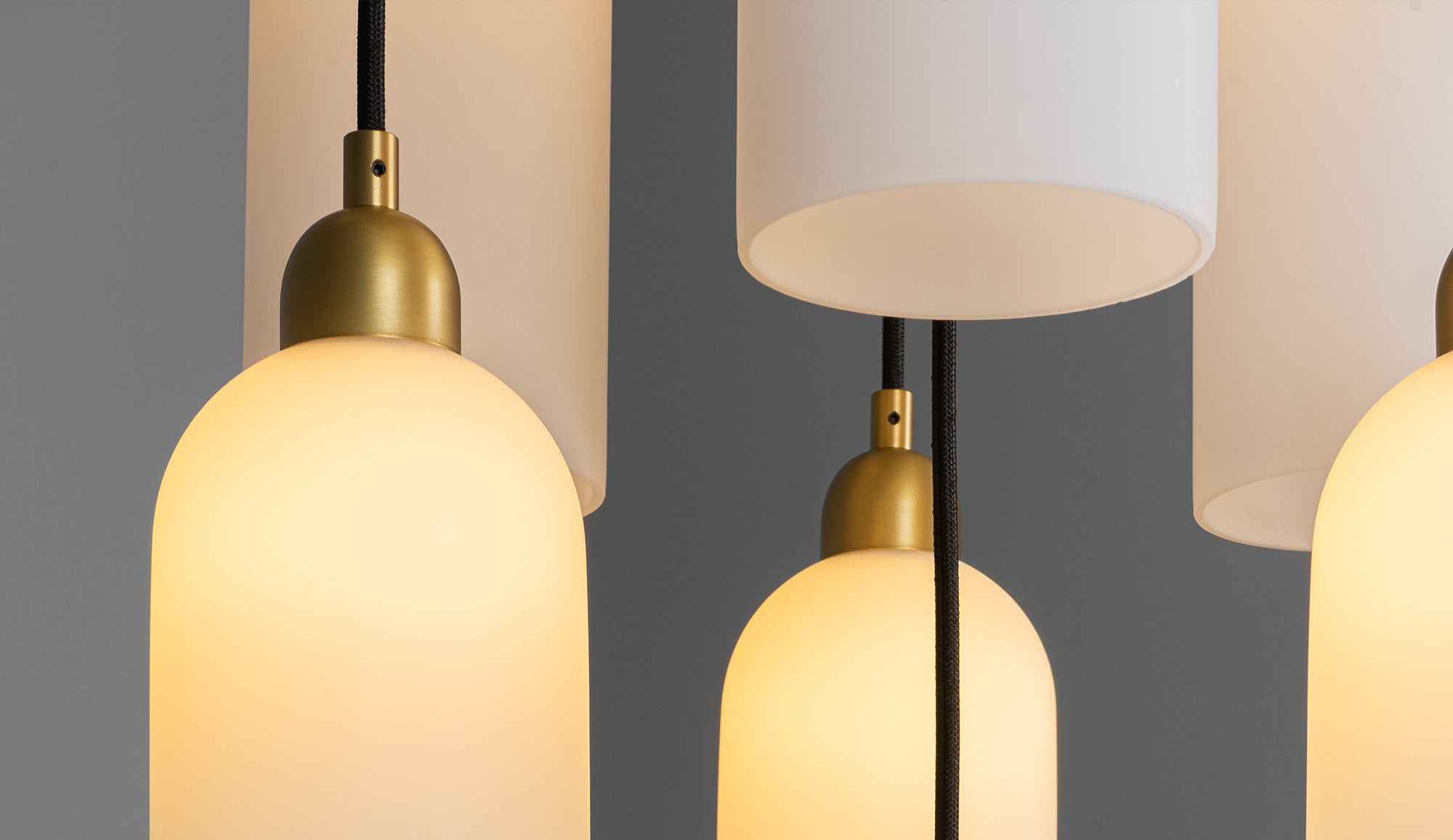 Metall/Glas - Cluster-Pendelleuchte, Metall/Glas