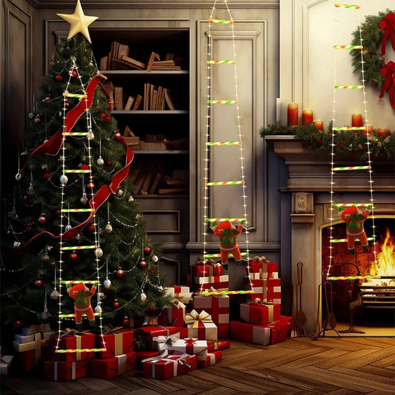 Weihnachtsmann-Leiter-Lichterkette - USB, 1 m/3 m