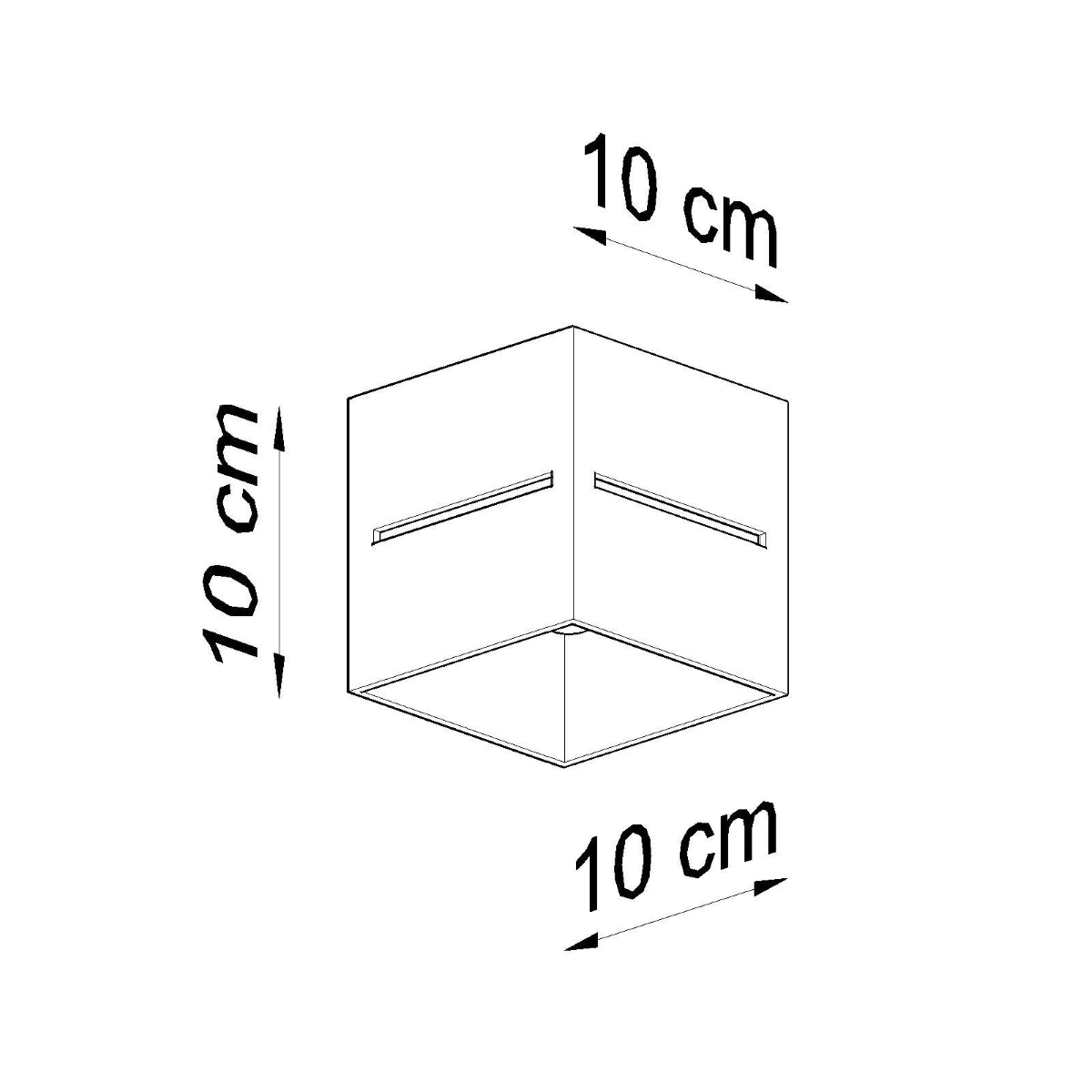 Lobo - Deckenleuchte aus grauem Aluminium