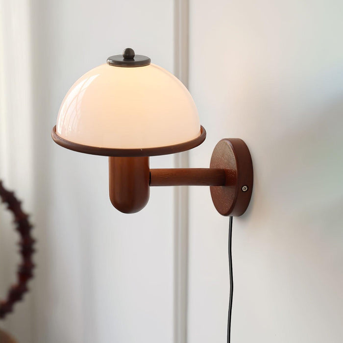 Pilzio - Holz Wandleuchte im Pilz Design
