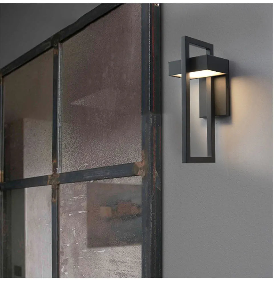Terraza - Vintage LED-Außenwandleuchte 10 W IP65 in Schwarz