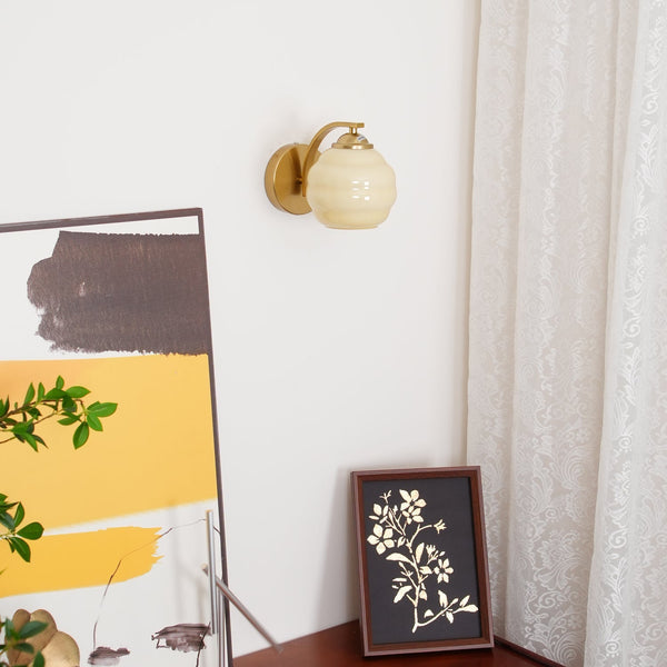 Parietta - Vintage-Wandleuchte im Art-déco-Stil mit weißem