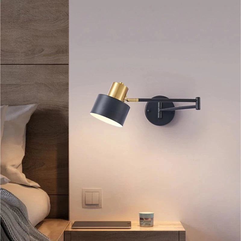 Verstellbare - Wandleuchte mit langem Arm (E27) inkl. LED