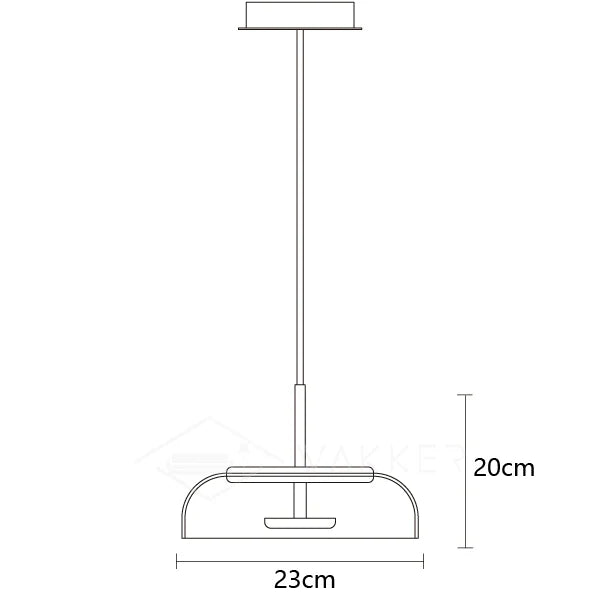 Solara - Glaspendelleuchte mit integrierter LED