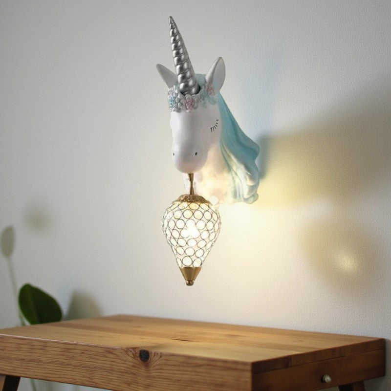 Elegante Einhorn-Wandlampe für eine sanfte und beruhigende Atmosphäre im Schlafzimmer