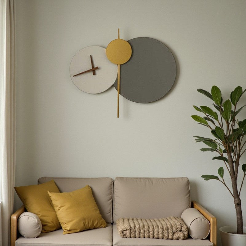 Kitchix - Moderne Wanduhr Lampe abstrakt mit LED