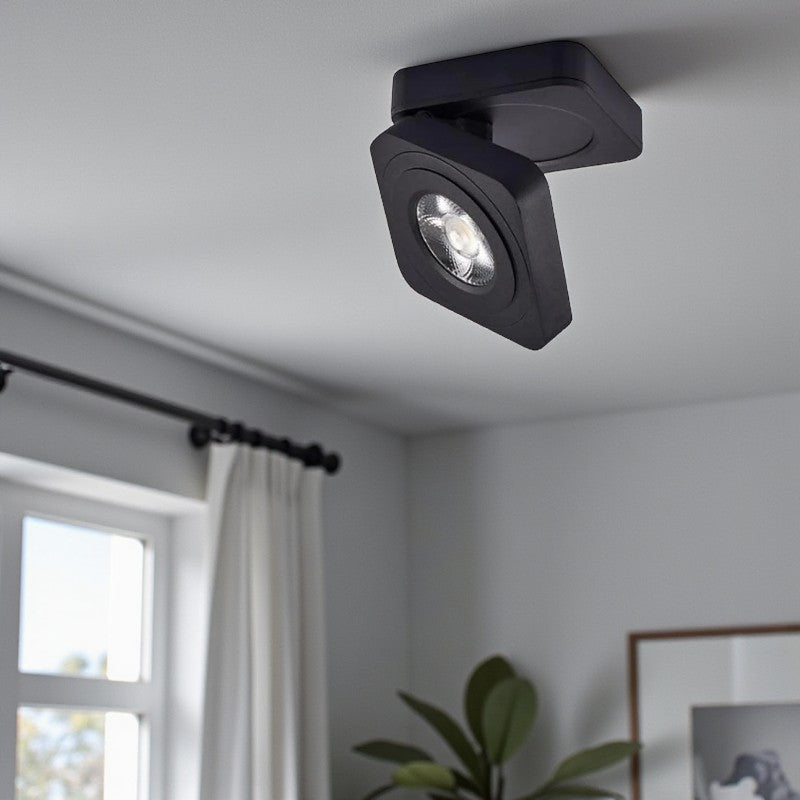Verstellbare quadratische LED-Deckenspots für flexible und moderne Wohnraumbeleuchtung