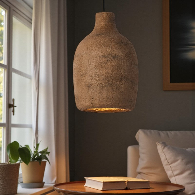 Nordische Beton Pendelleuchte mit minimalistischem Vintage Design