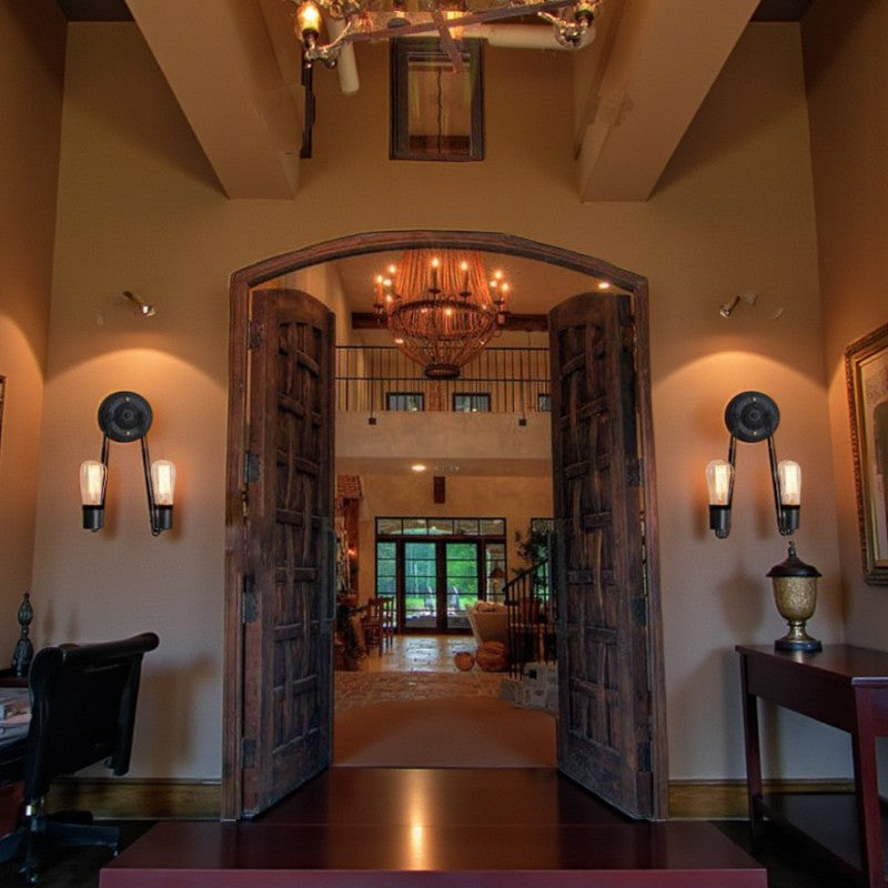 Industrielle Rustikale Wandleuchte mit geflochtenem Hanfseil Design