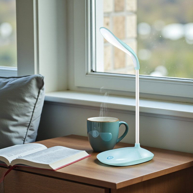 LED-Tischlampe mit klappbarem Design und USB-Akku