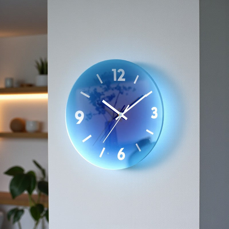 Elegante moderne Wanduhr mit stillem Quarzuhrwerk für stilvolle Wohnraumdekoration