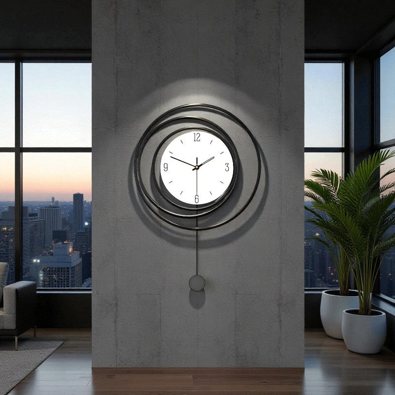 Minimalistische Wanduhr mit lautlosem Uhrwerk für modernes Zuhause und Büro