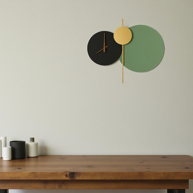 Kitchix - Moderne Wanduhr Lampe abstrakt mit LED