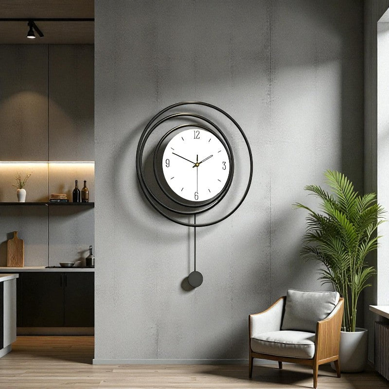Minimalistische Wanduhr mit lautlosem Uhrwerk für modernes Zuhause und Büro