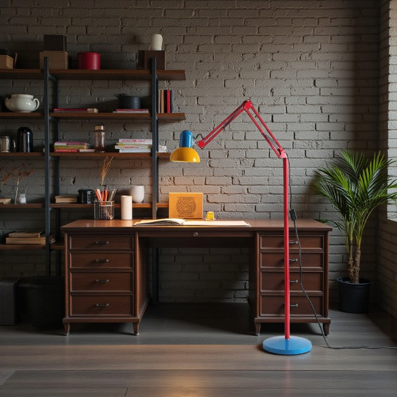 Faltbare LED-Stehlampe mit Ständer für gemütliche Wohnatmosphäre