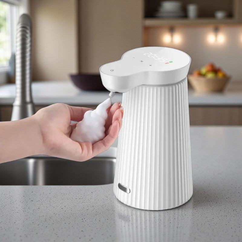 Touchscreen-Seifenspender mit modernem Rillen-Design
