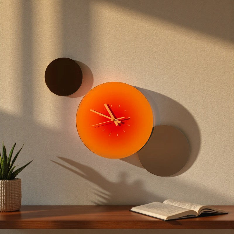 Elegante moderne Wanduhr mit stillem Quarzuhrwerk für stilvolle Wohnraumdekoration