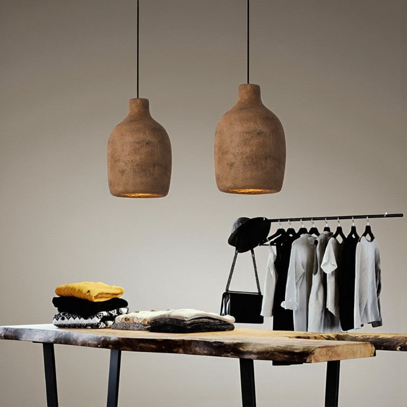 Nordische Beton Pendelleuchte mit minimalistischem Vintage Design