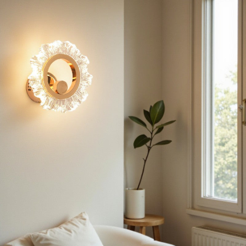 Sonnenblumenförmige LED-Wandleuchte für stilvolle Beleuchtung und Wohndekoration