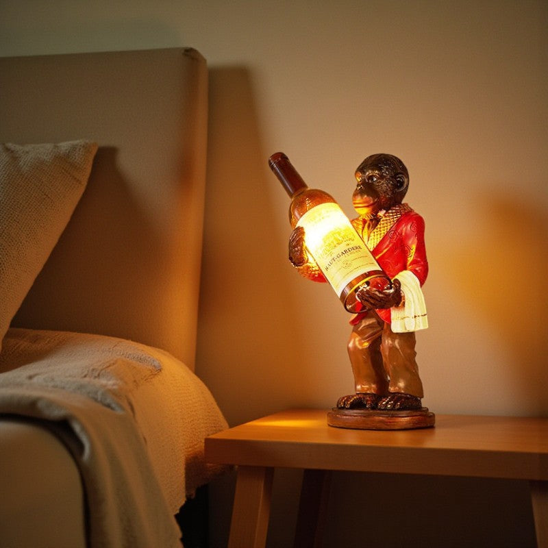 Dekorative Tischlampe mit verspielter Figur Schreibtisch