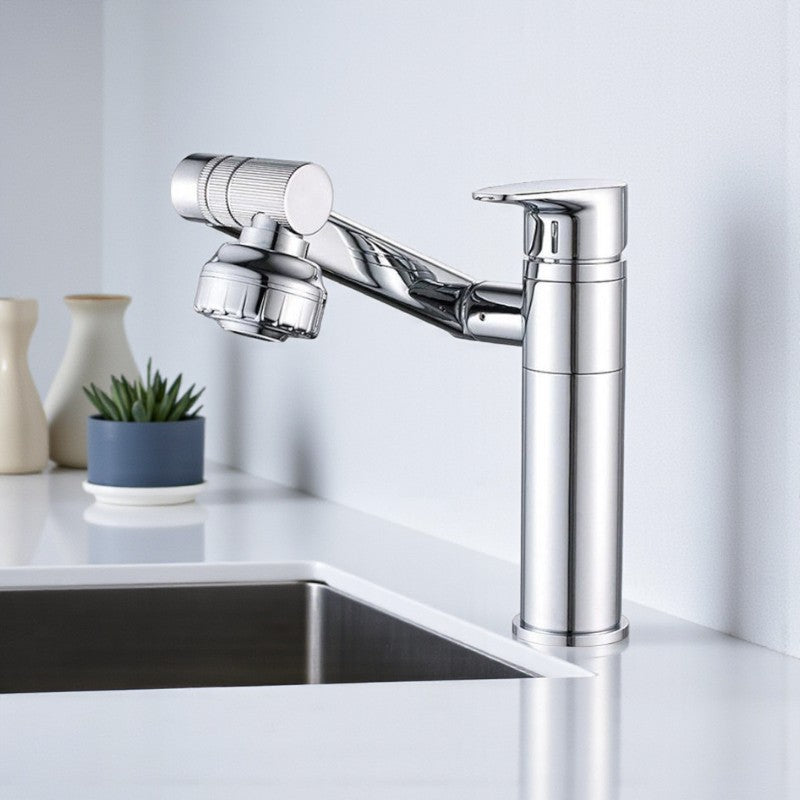 Moderner Küchenhahn mit 1080°-Rotation und schlankem, platzsparendem Design