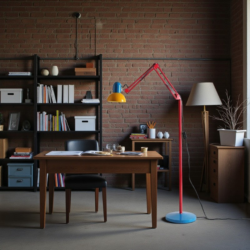 Faltbare LED-Stehlampe mit Ständer für gemütliche Wohnatmosphäre