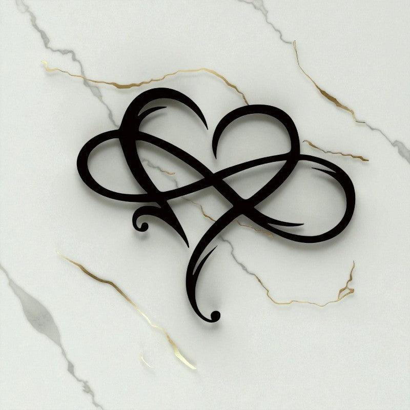 LoveBound elegante Herz- und Unendlichkeitssymbol-Wanddekoration für Zuhause