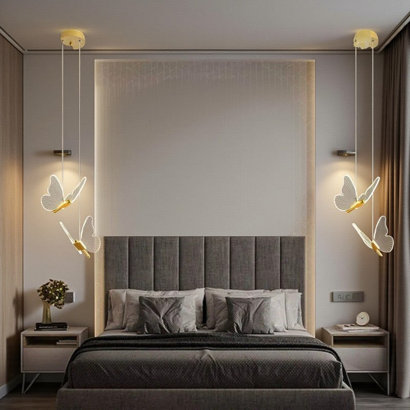 Minimalistische Acryl-Schmetterling-LED-Hängelampe Moderne Dekorative Beleuchtung