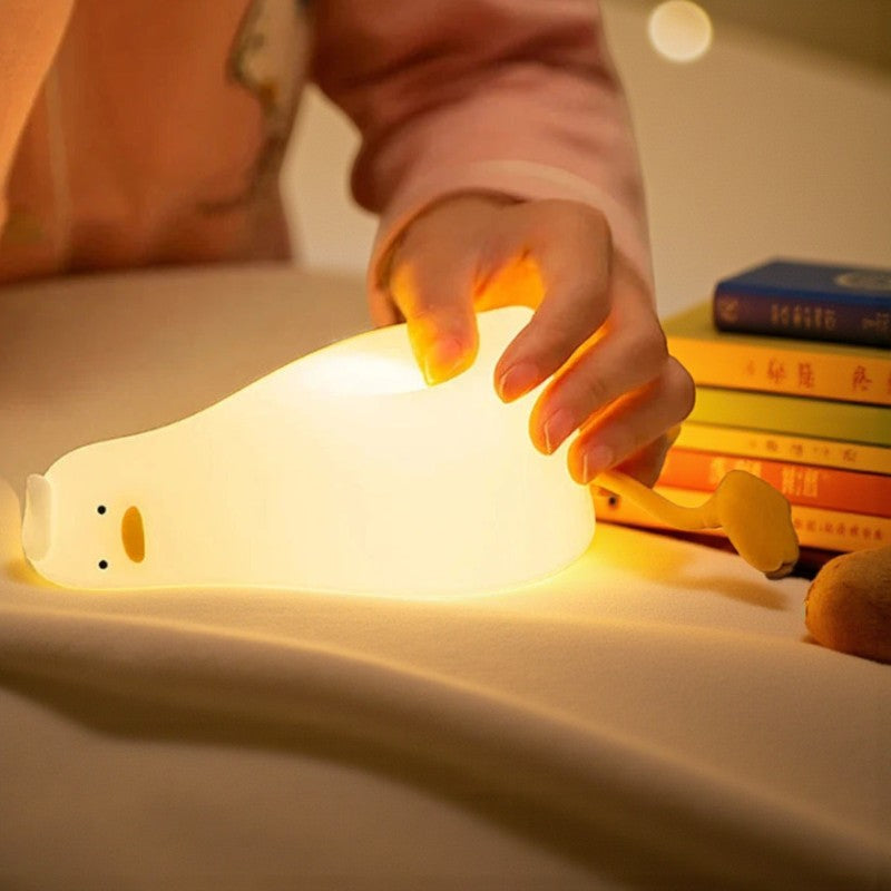 Wiederaufladbare Silikon Ente Nachtlampe mit sanftem Licht