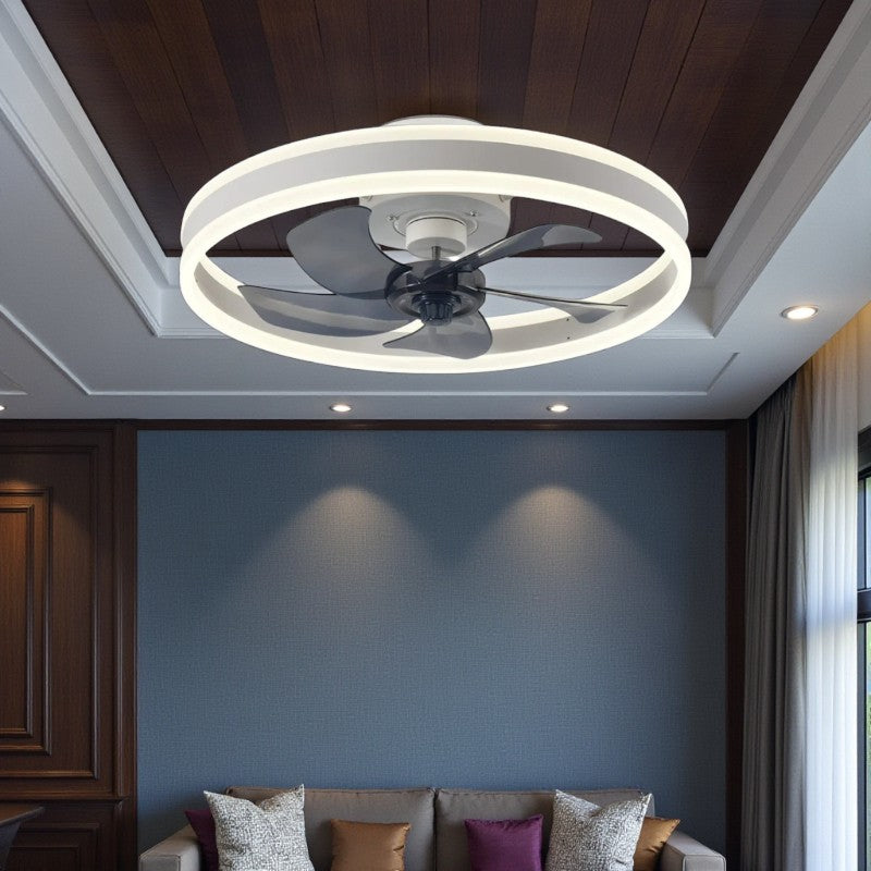Deckenventilator mit integrierter LED-Beleuchtung und Fernbedienung für stilvollen Komfort