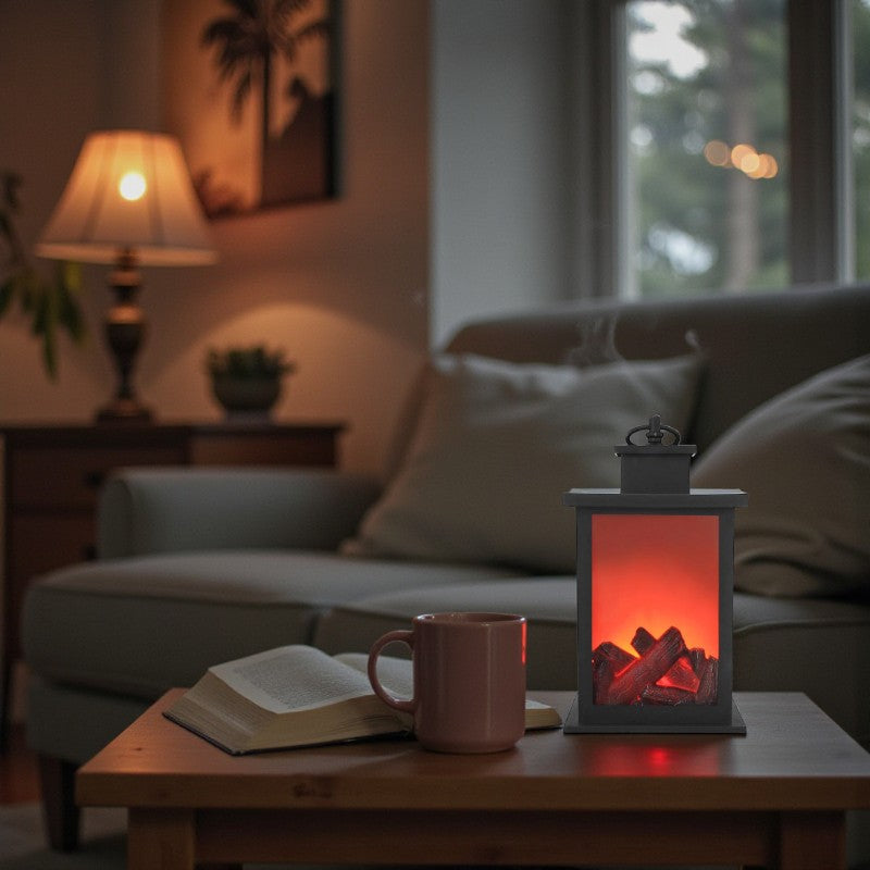 Flammenlose Feuerlaterne Lampe mit realistischem LED Leuchten