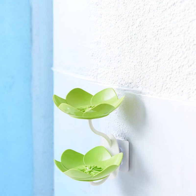 Wandmontierte Seifenschale mit Abflussdesign für ordentliche und hygienische Badezimmer