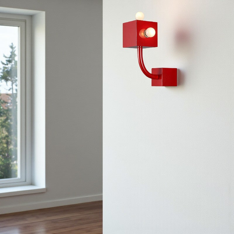 LED-Wandleuchte Innenbereich Rechteckiger Rahmen mit runden Glühbirnen