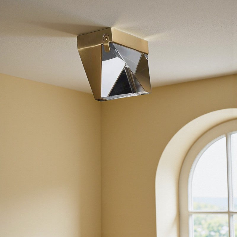 Diamantförmige Kristall-Außenwandleuchte Elegante Beleuchtung