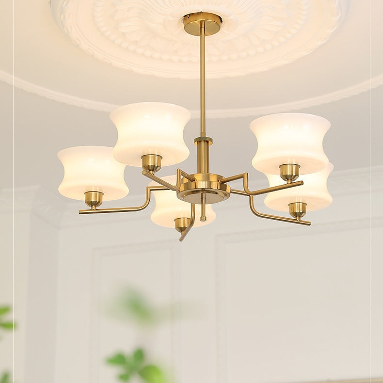 Claria - Klassischer Kronleuchter Gold & Glas