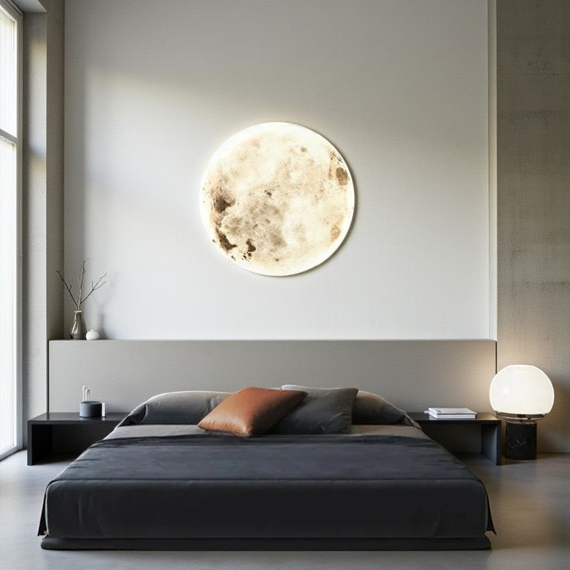 Minimalistische LED Mond Wandleuchte für eine gemütliche Atmosphäre