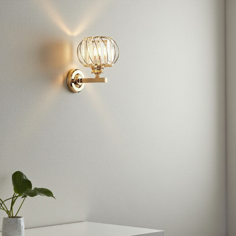 LED Wandleuchte mit stilvollem Käfig-Design für Wohnräume