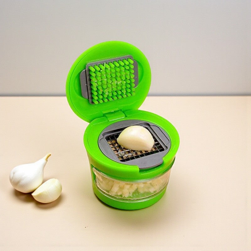 Mini Knoblauchhacker mit integriertem Behälter für multifunktionale Nutzung Küchenhelfer zur Lebensmittelvorbereitung