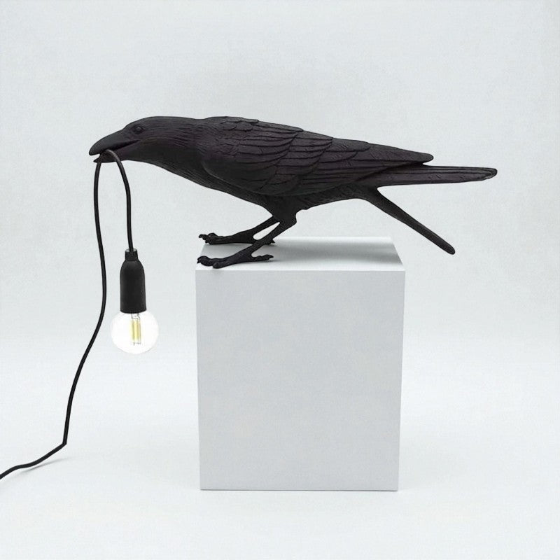 Skulpturale Vogel-Lampe für moderne Einrichtung und künstlerische Atmosphäre