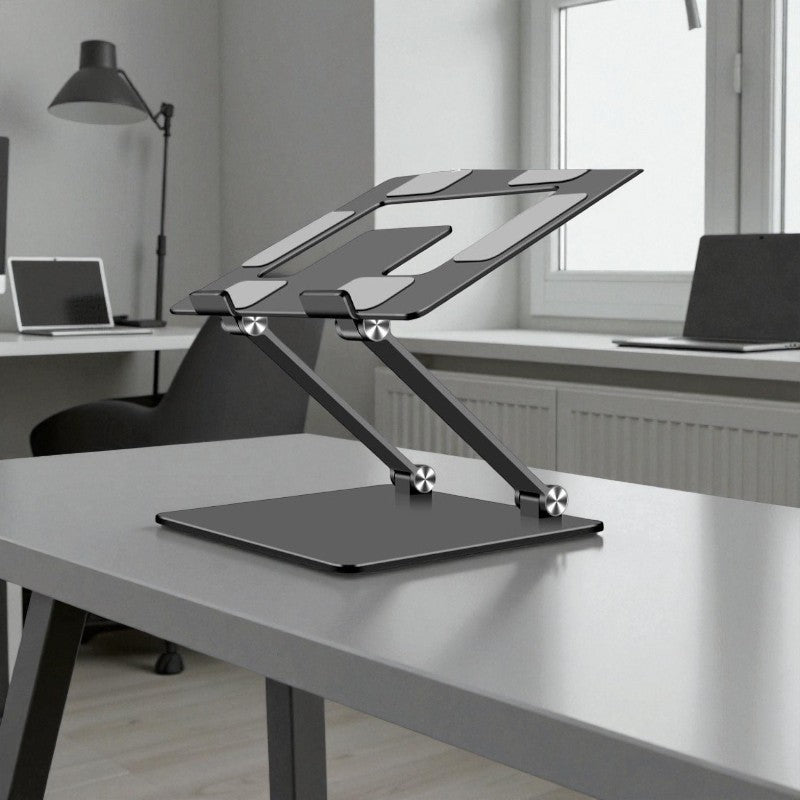 Verstellbarer Laptop-Ständer mit stabiler Basis für komfortables Arbeiten