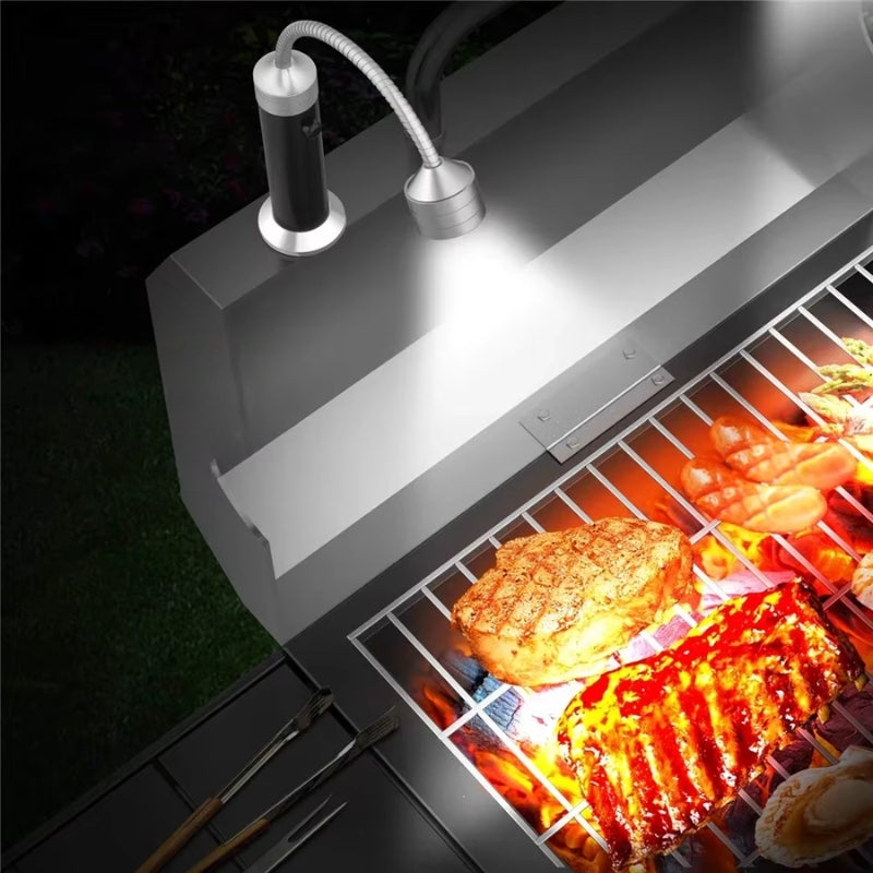 Magnetische LED-Grilllampe mit flexiblem Arm