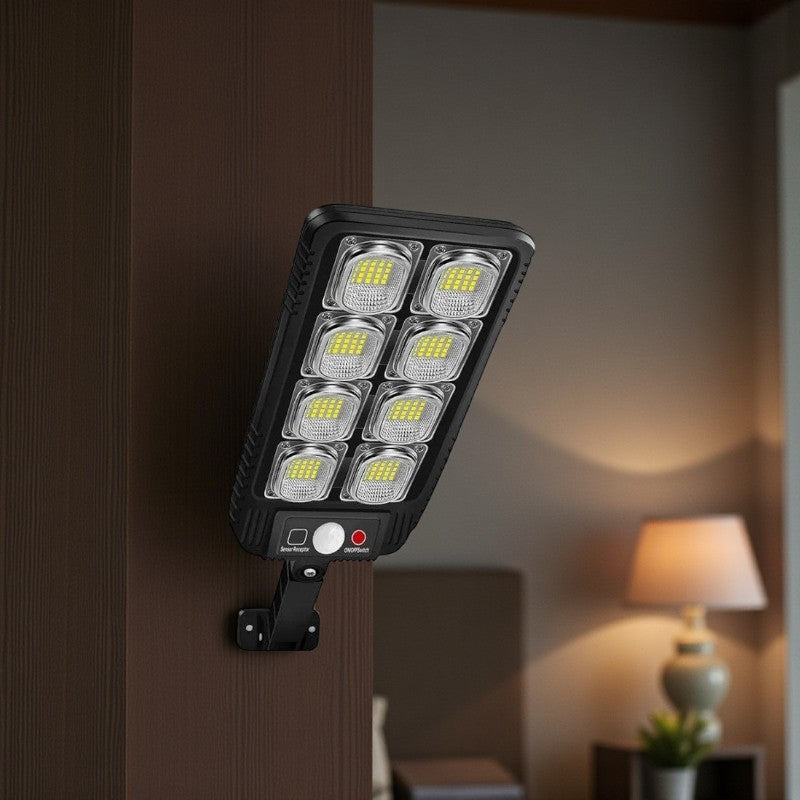 Solarbetriebene LED-Außen-Sicherheitsleuchte mit Bewegungssensor