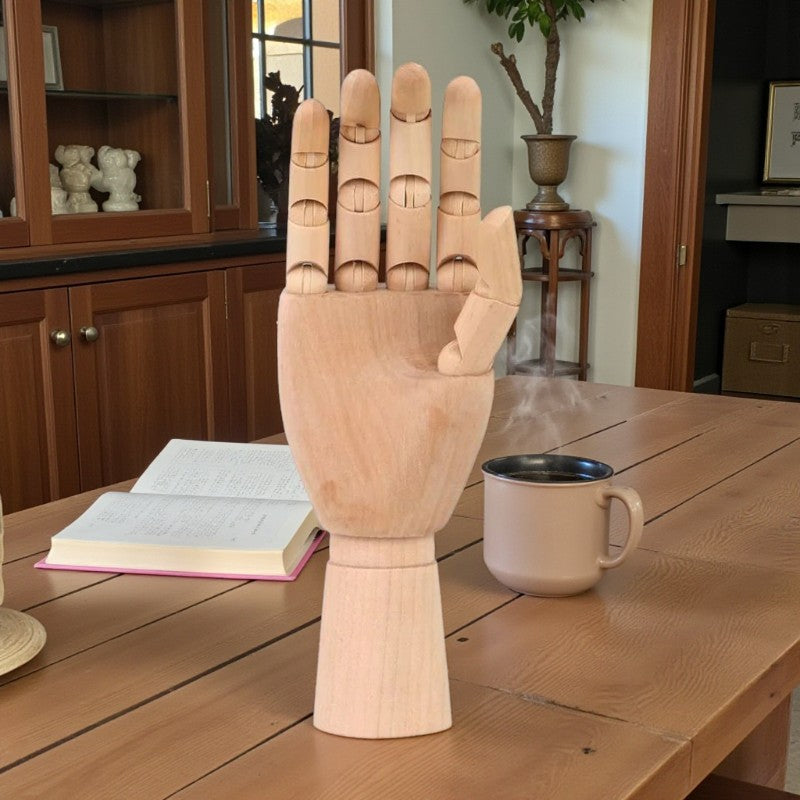 Holz Handmodell mit flexiblen Gelenken und modernem Design