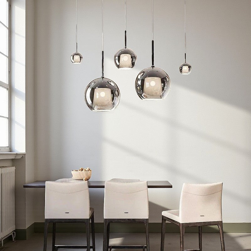 Moderne Glas-LED-Hängeleuchte Schlanke zeitgemäße Beleuchtung