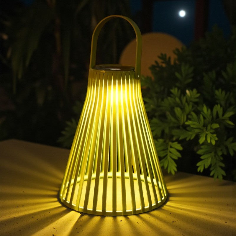 Solar-LED-Hängeleuchte mit Käfig und Griff